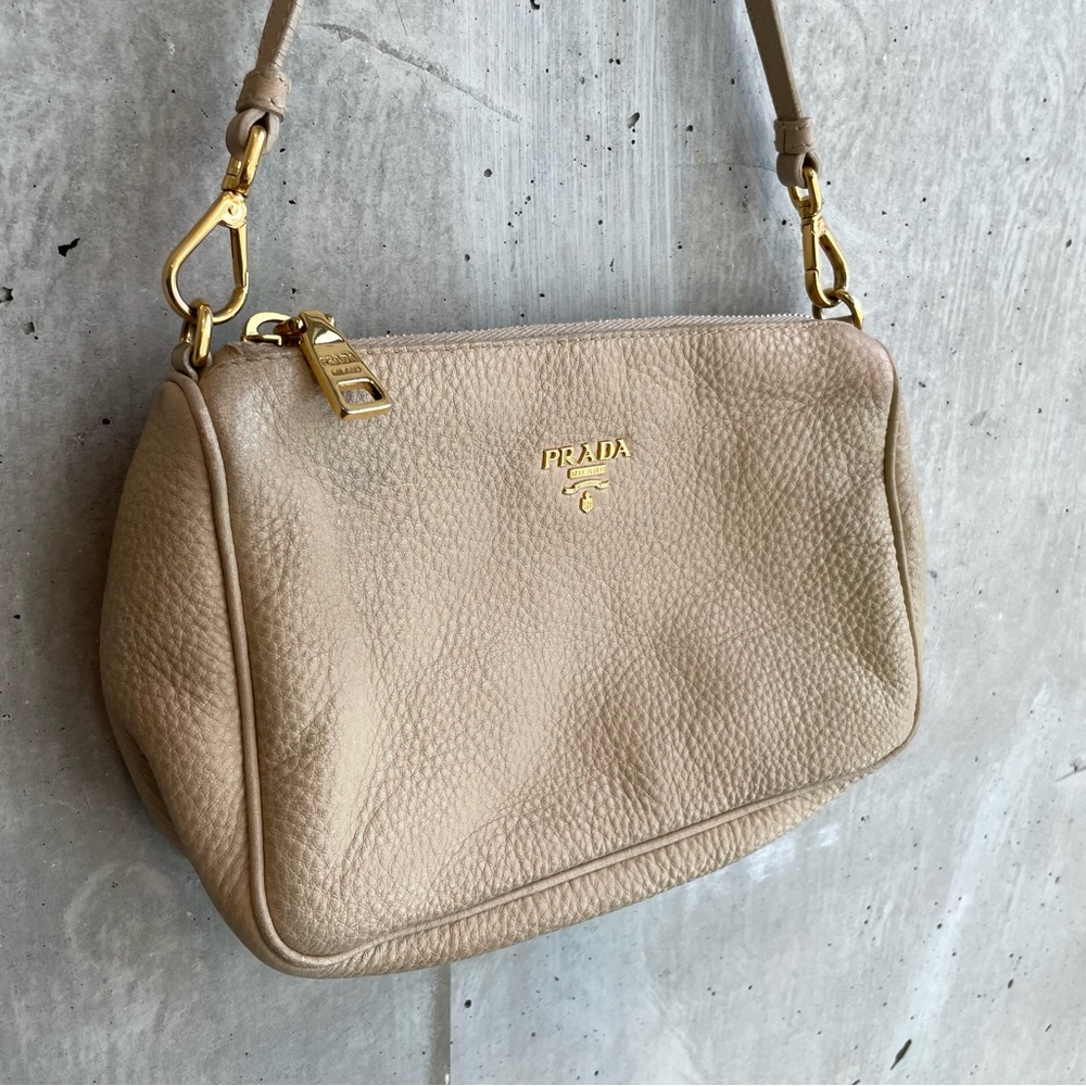 Prada Vitello Small Leather Shoulder Bag